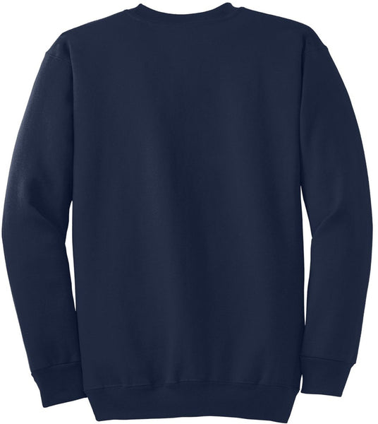 Navy TPS crewneck sweatshirt for school spirit wear in youth and adult sizes