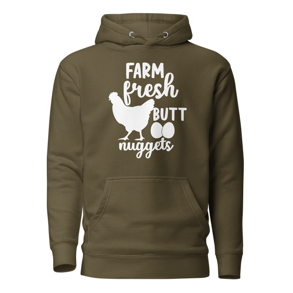 Farm Fresh Butt Nuggets Unisex Hoodie
